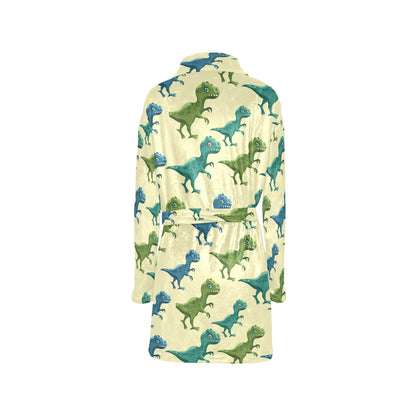 T Rex Pattern Print Design A04 Women's Fleece Robe