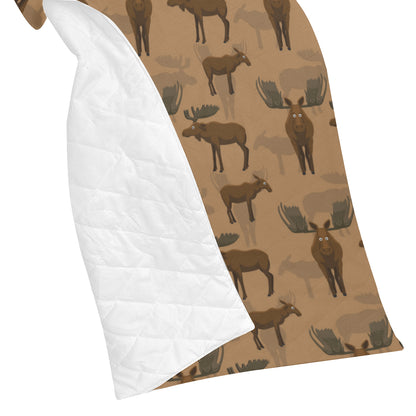 Moose Pattern Print Design 03 Premium Quilt