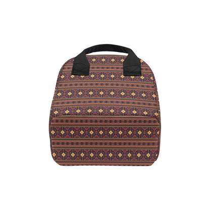 Southwest Ethnic Design Themed Print Insulated Lunch Bag
