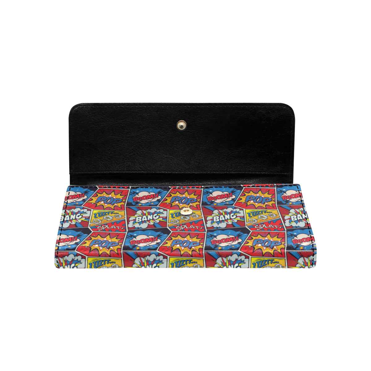 Comic Book Pattern Print Design 03 Women's Trifold Wallet