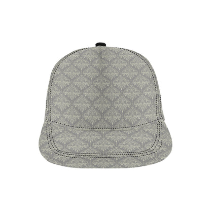 Damask Grey Elegant Print Pattern Snapback Cap