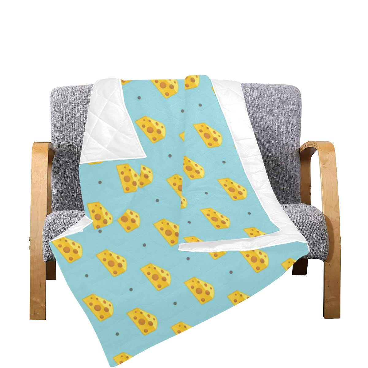 Cheese Pattern Print Design 02 Premium Quilt