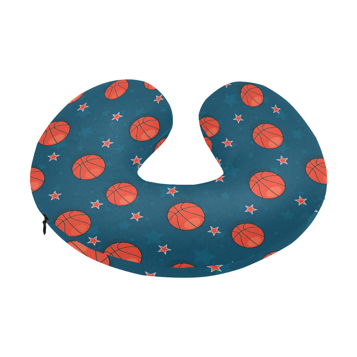 Basketball Pattern Print Design 02 U-Shaped Travel Neck Pillow