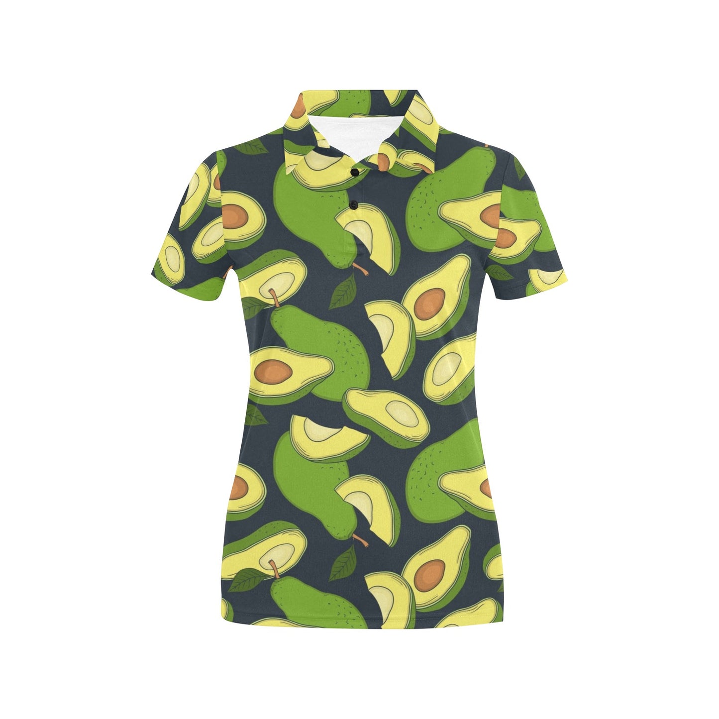 Avocado Pattern Print Design AC013 Women's Polo Shirt