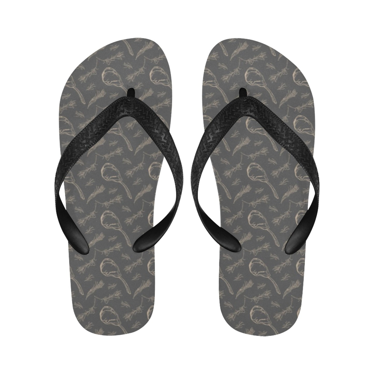 Steak Print Design LKS302 Flip Flops