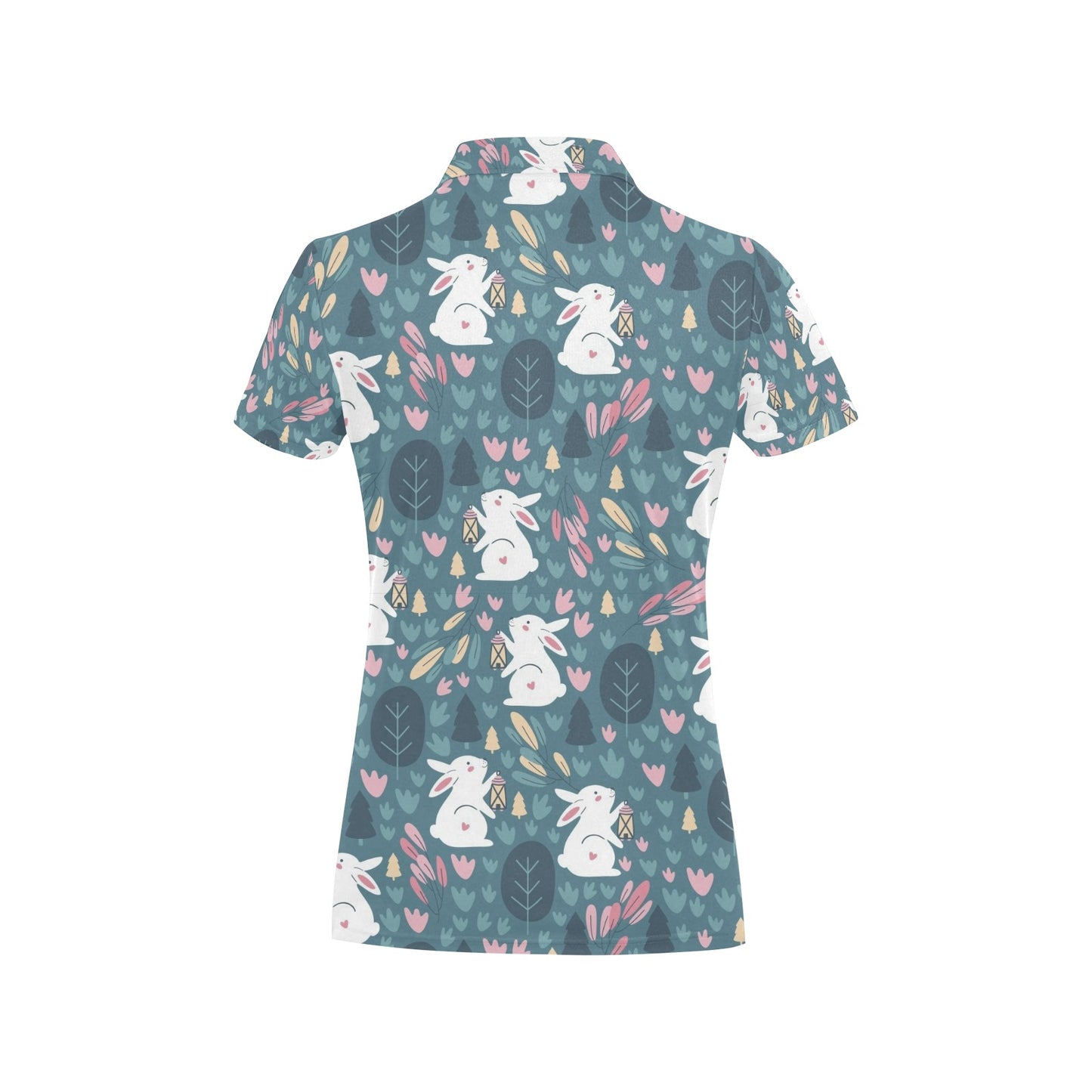 Rabbit Pattern Print Design RB013 Women's Polo Shirt