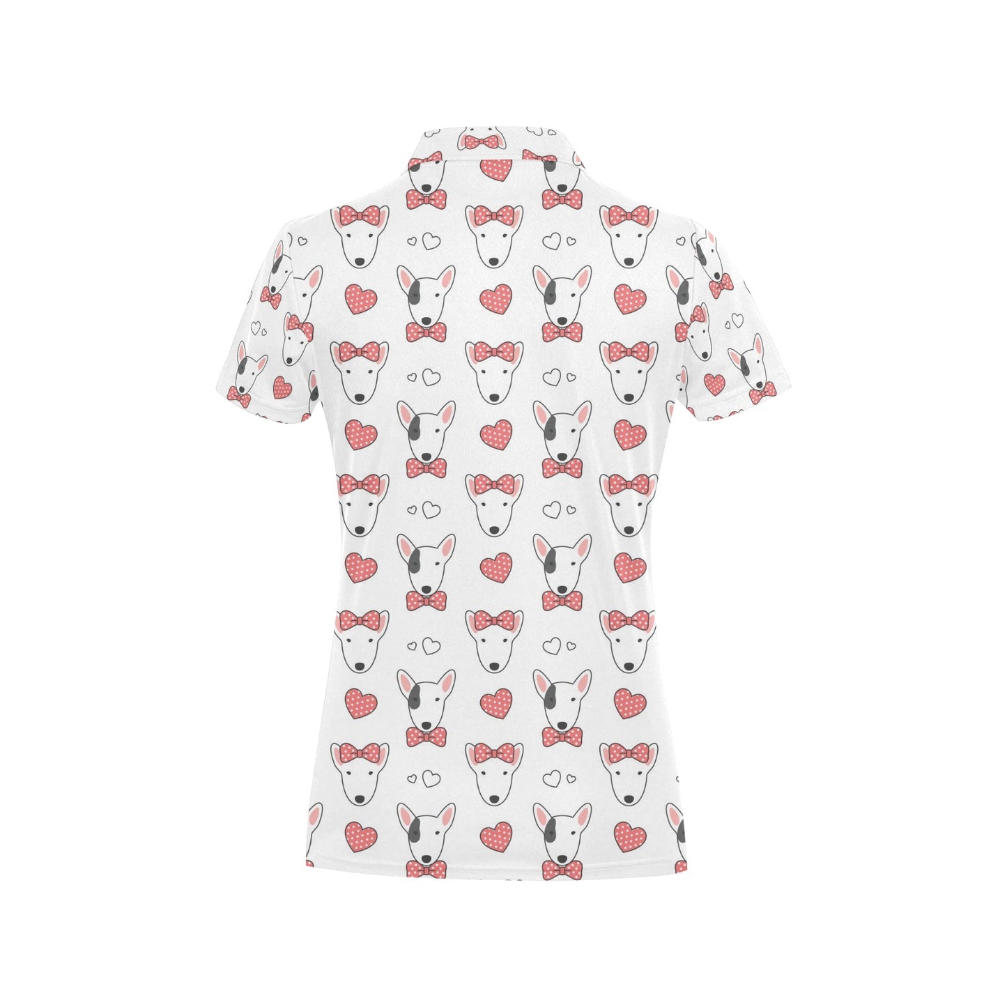 Bull Terriers Pattern Print Design 08 Women's Polo Shirt