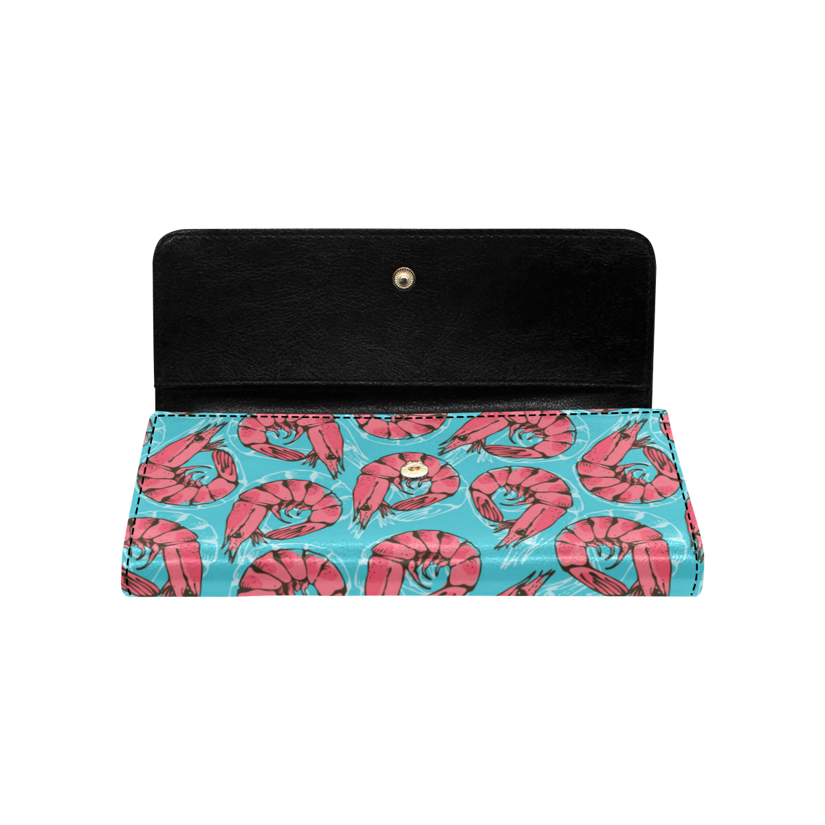 Prawn Pattern Print Design 01 Women's Trifold Wallet