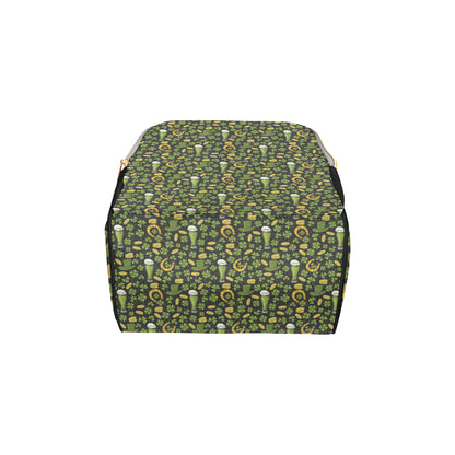 Clover St Patricks Pattern Print Design 03 Diaper Bag Backpack