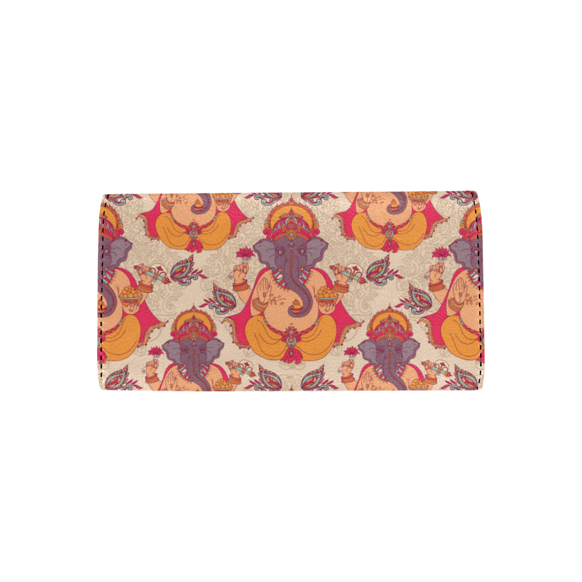 Ganesha Indian Pattern Print Design 02 Women's Trifold Wallet