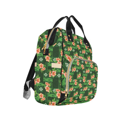Hibiscus Pattern Print Design HB05 Diaper Bag Backpack