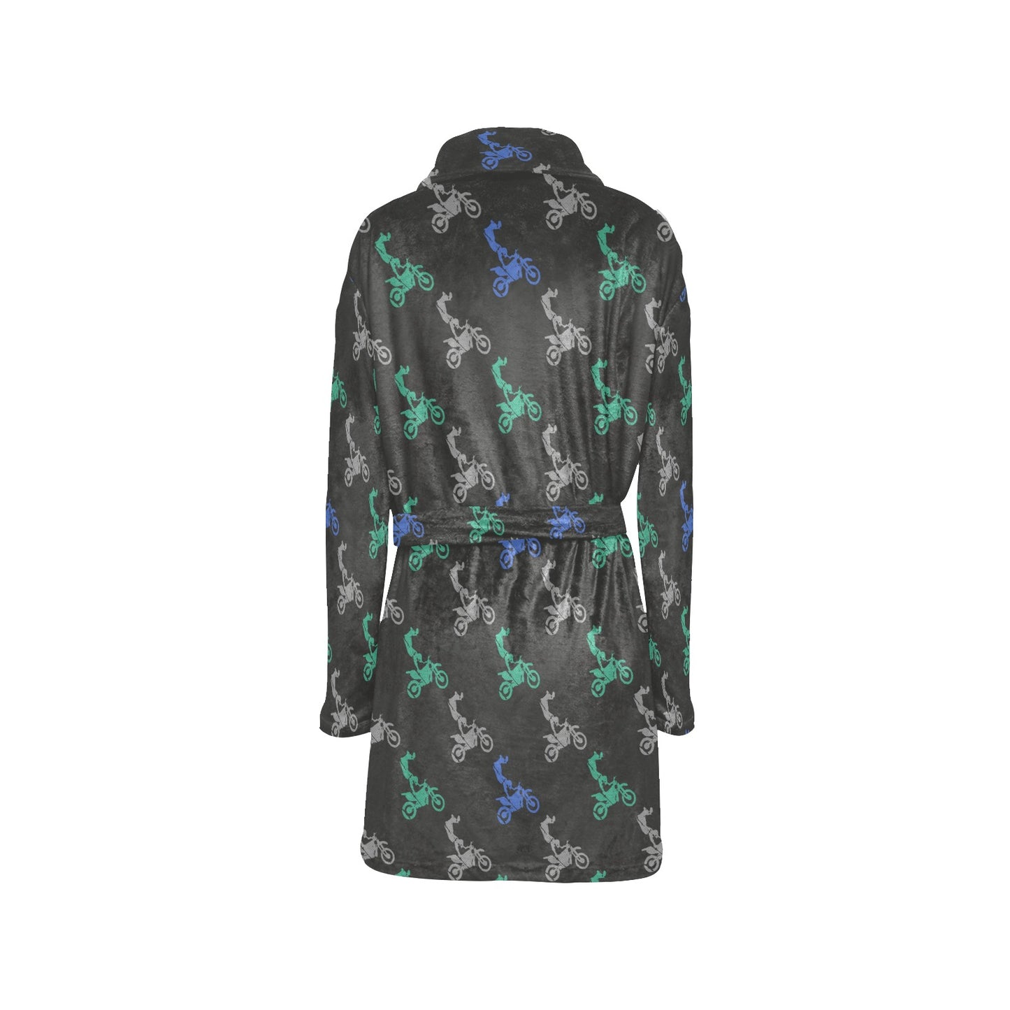 Motocross Pattern Print Design 02 Women's Fleece Robe