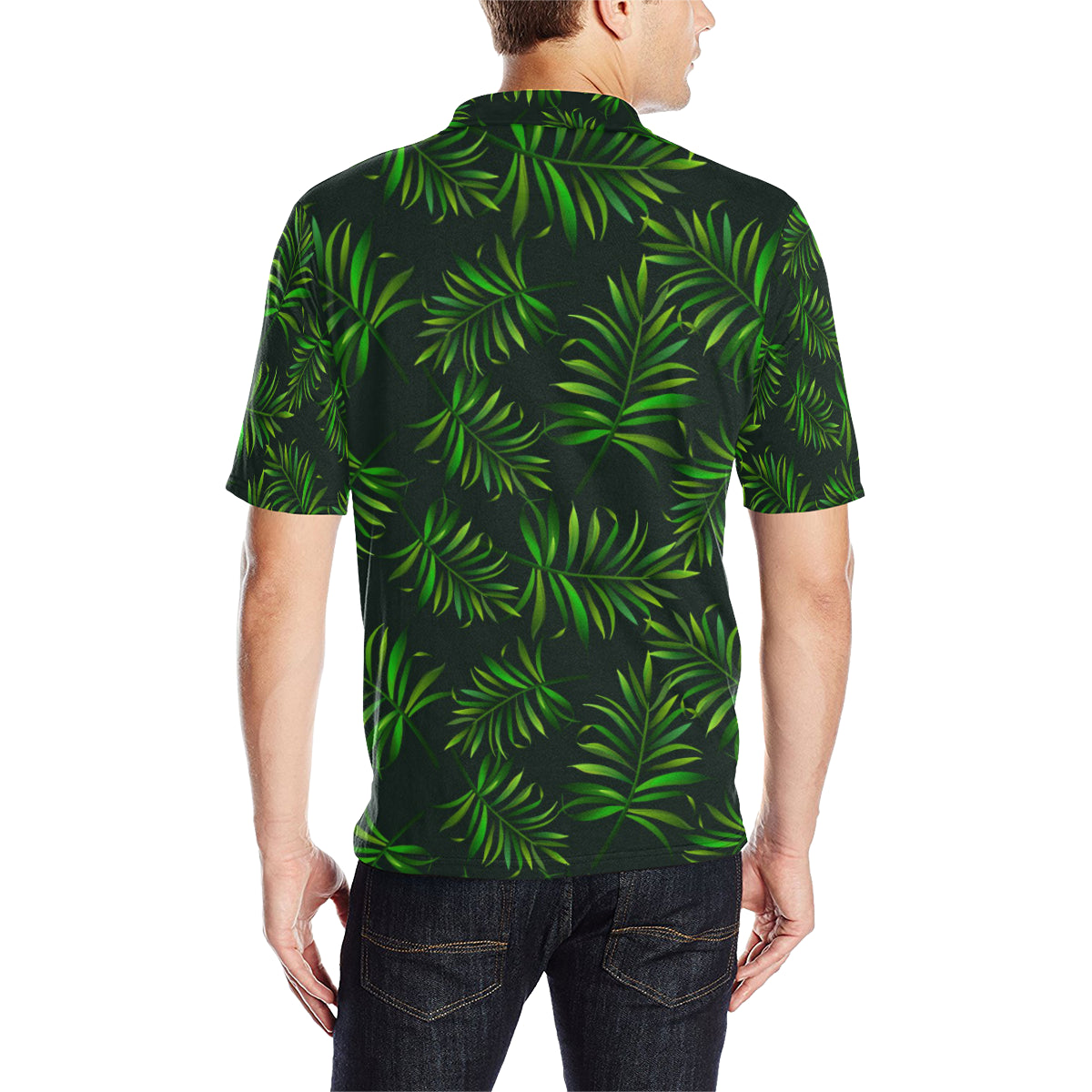 Rainforest Pattern Print Design RF03 Men Polo Shirt