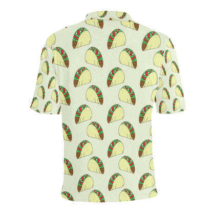 Taco Pattern Print Design TC05 Men Polo Shirt