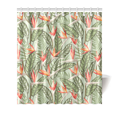 Bird Of Paradise Pattern Print Design BOP08 Shower Curtain