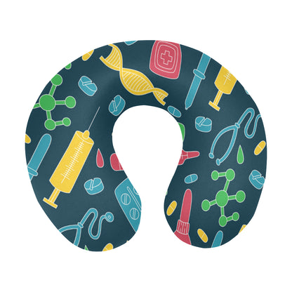 Phlebotomist Pattern Print Design A03 U-Shaped Travel Neck Pillow