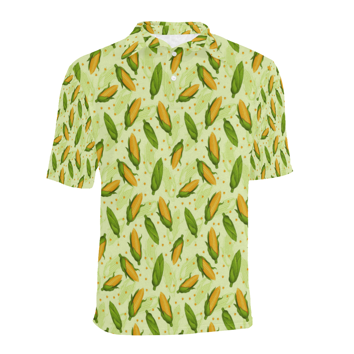 Agricultural Fresh Corn cob Print Pattern Men Polo Shirt
