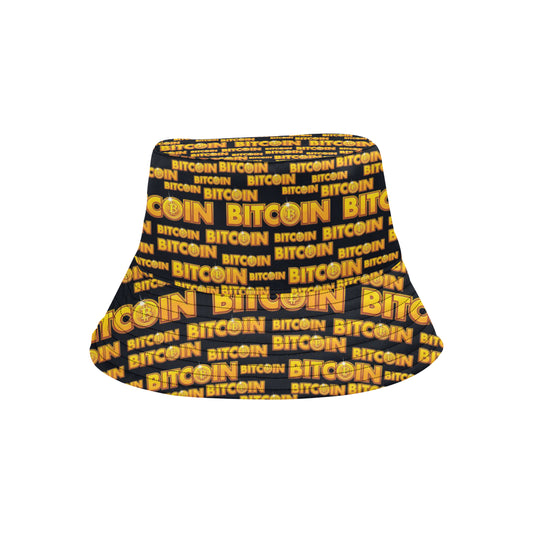 Bitcoin Pattern Print Design DO03 Unisex Bucket Hat