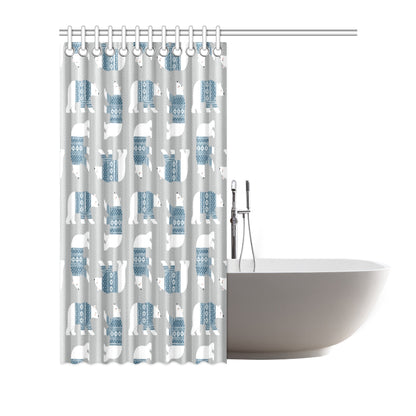 Polar Bear Pattern Print Design A03 Shower Curtain