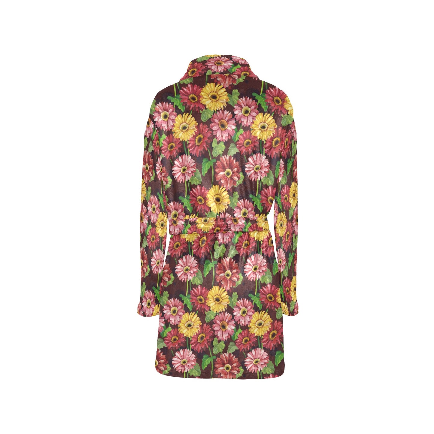 Daisy Gerbera Print Pattern Women's Fleece Robe