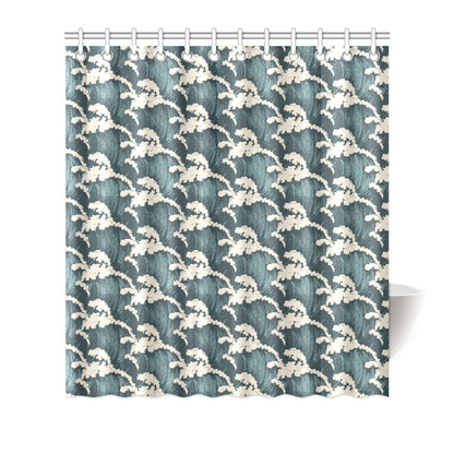 Wave Art Print Shower Curtain