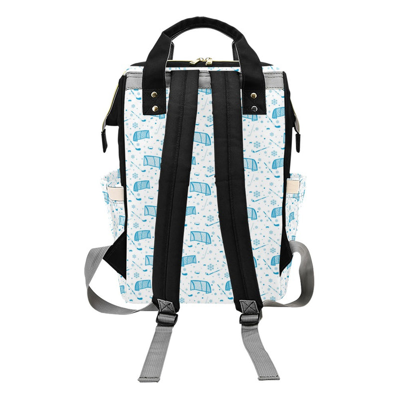 Hockey Print Design LKS303 Diaper Bag Backpack