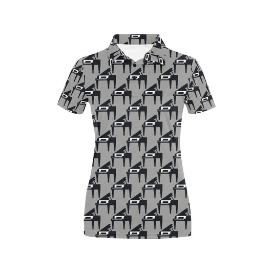 Piano Print Design LKS404 Women's Polo Shirt