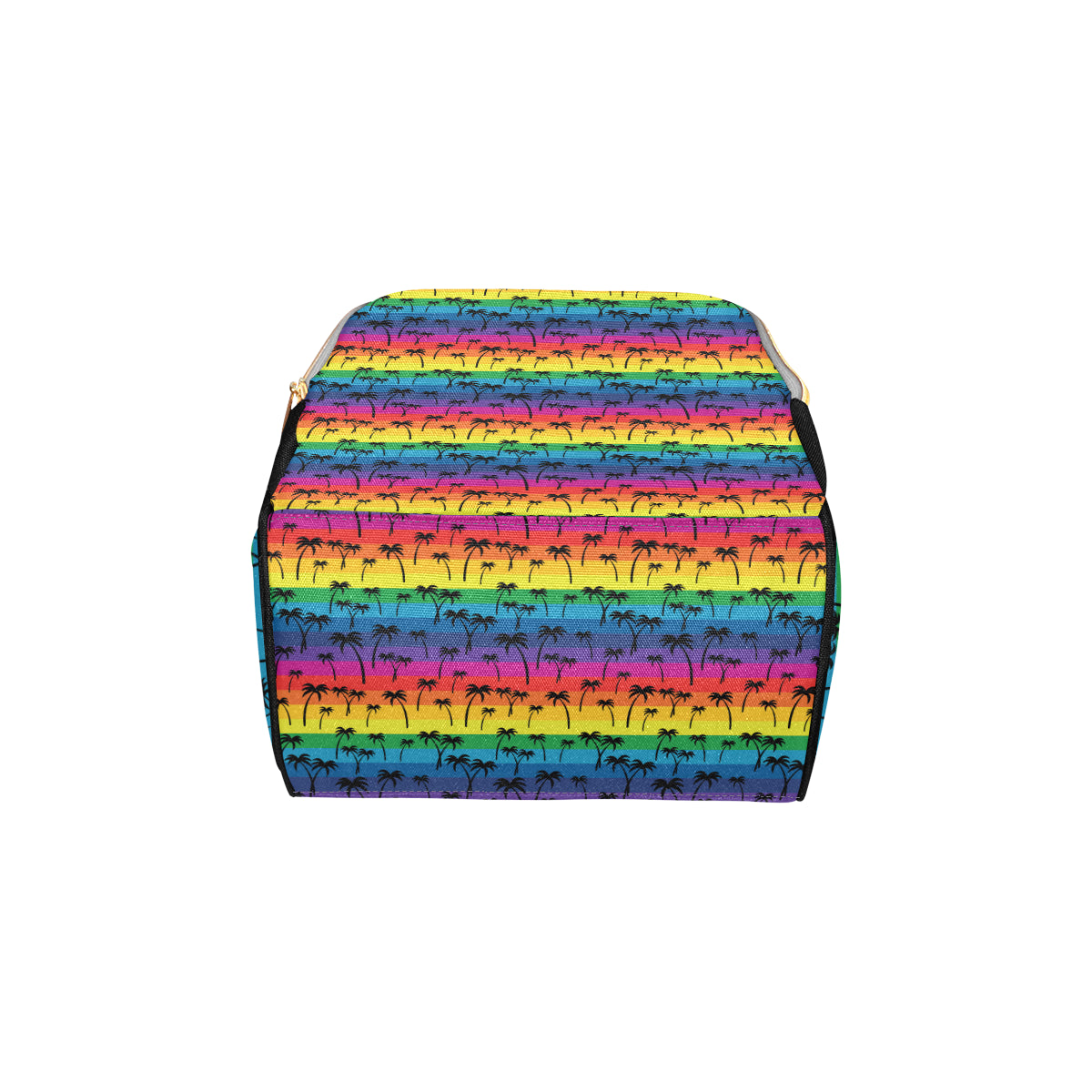 Palm Tree Rainbow Themed Print Diaper Bag Backpack