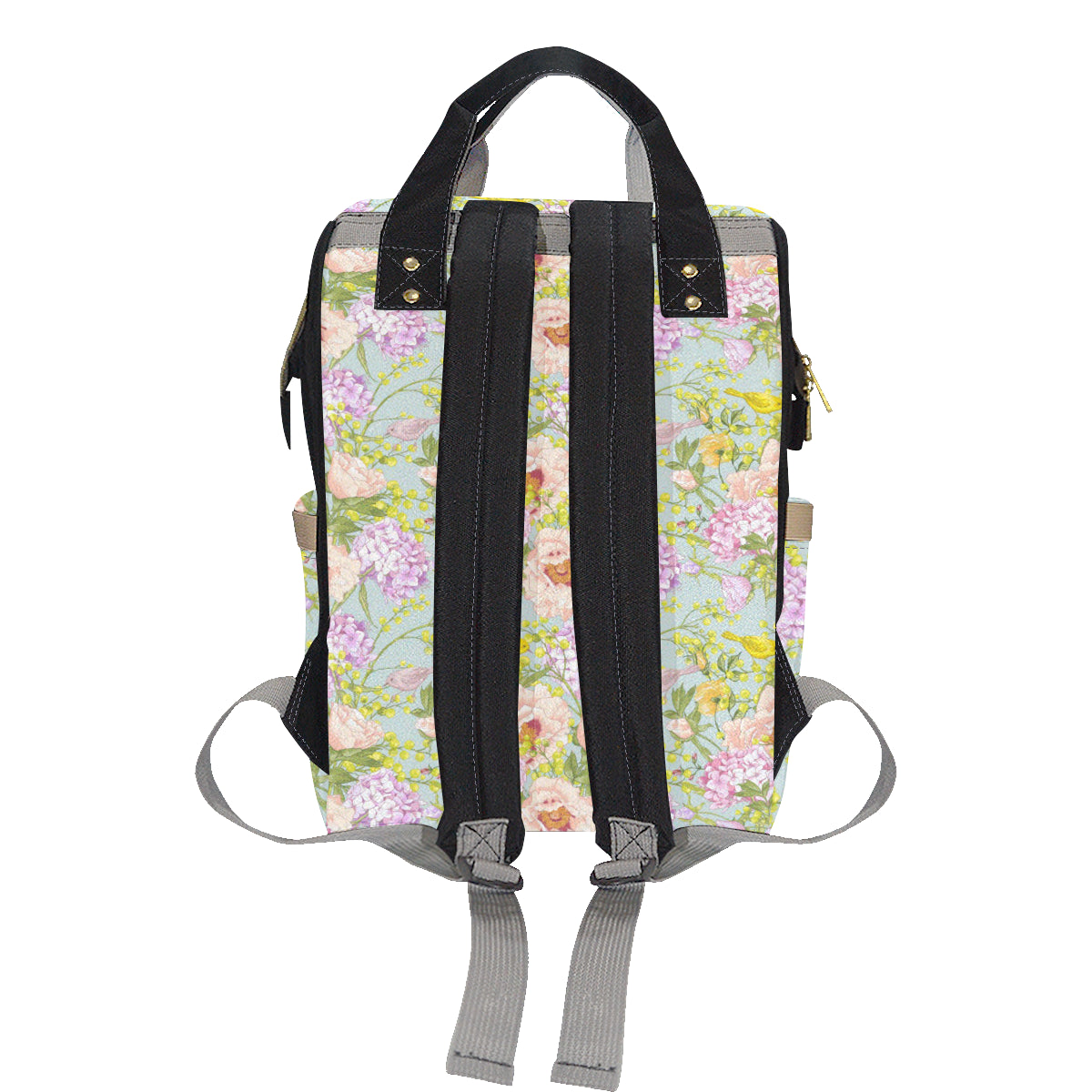 Hydrangea Pattern Print Design HD02 Diaper Bag Backpack