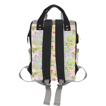 Hydrangea Pattern Print Design HD02 Diaper Bag Backpack