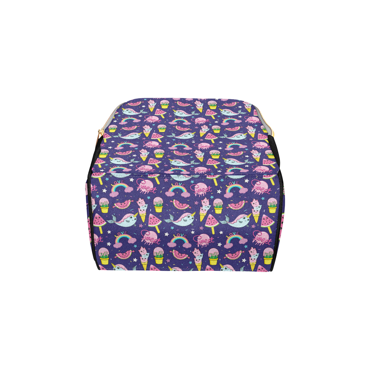 Narwhal Cute Pattern Print Design 02 Diaper Bag Backpack