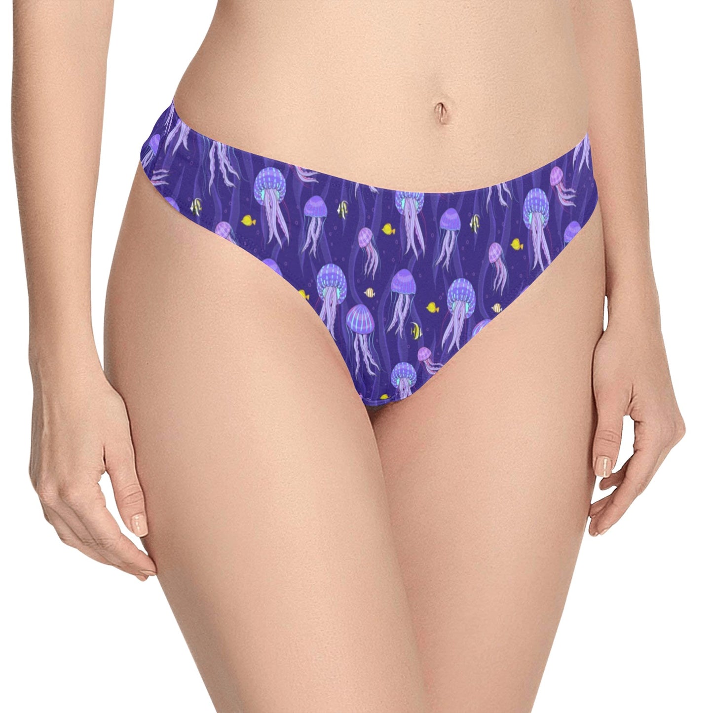Jellyfish Style Print Women's Thongs