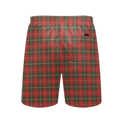 Holiday Tartan Plaid Pattern Men's Swim Trunks Beach Shorts