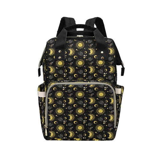 Sun Moon Print Design LKS301 Diaper Bag Backpack