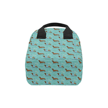 Dachshund Paw Decorative Print Pattern Insulated Lunch Bag