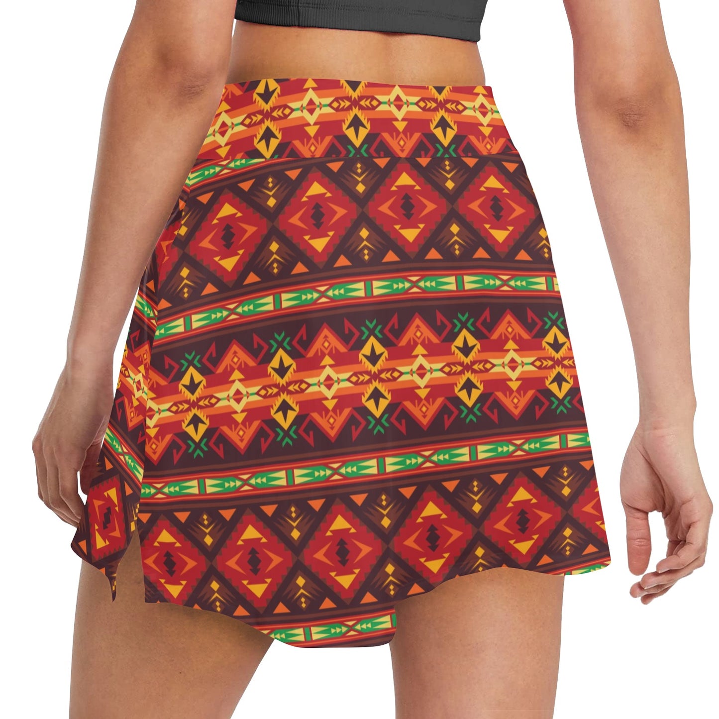 Southwest Pattern Print Design LKS309 17" Golf & Pickleball Skort with Pockets