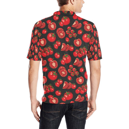 Tomato Print Design LKS303 Men Polo Shirt