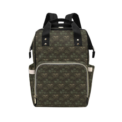 Skull Camo Style Print Design LKS308 Diaper Bag Backpack