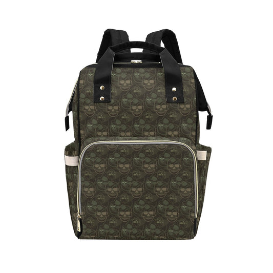 Skull Camo Style Print Design LKS308 Diaper Bag Backpack