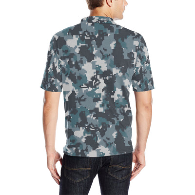 ACU Digital Urban Camouflage Men Polo Shirt