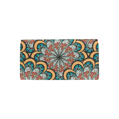 Mandala Pattern Print Design 01 Women's Trifold Wallet
