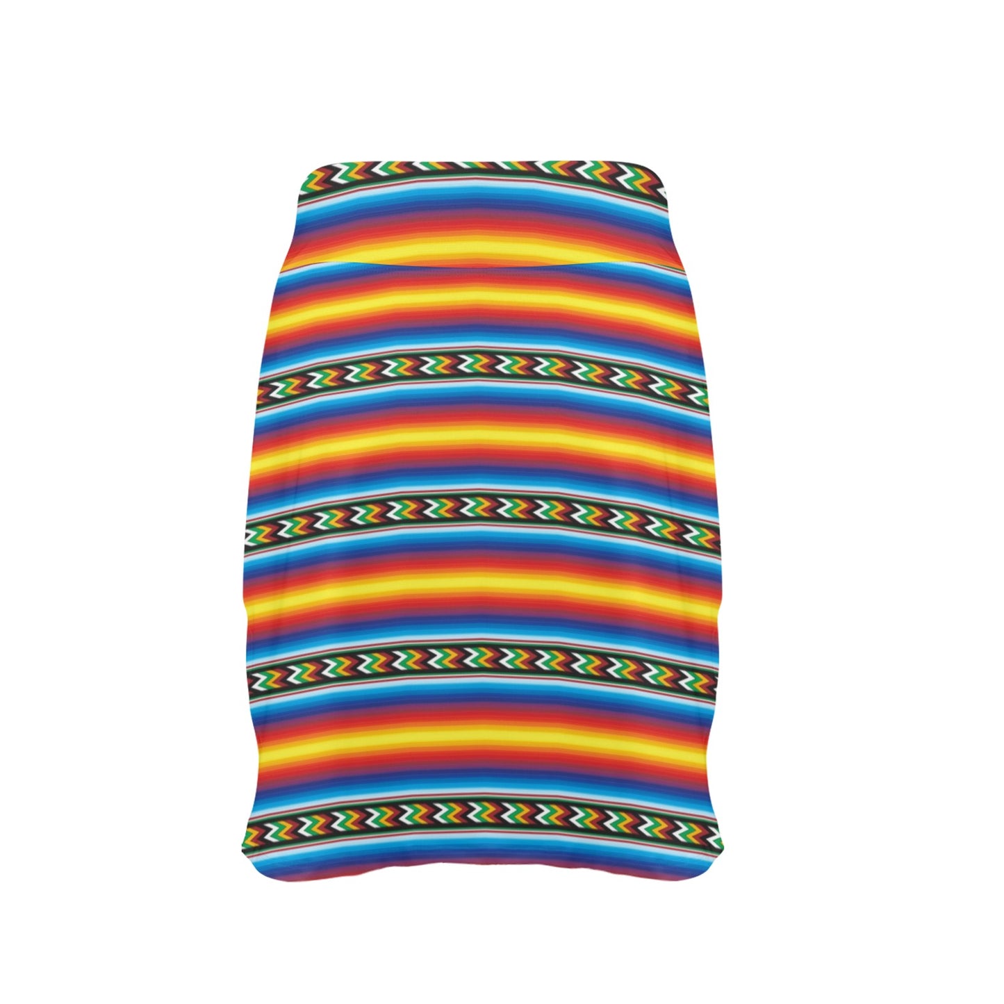 Mexican Blanket ZigZag Print Pattern 17" Golf & Pickleball Skort with Pockets
