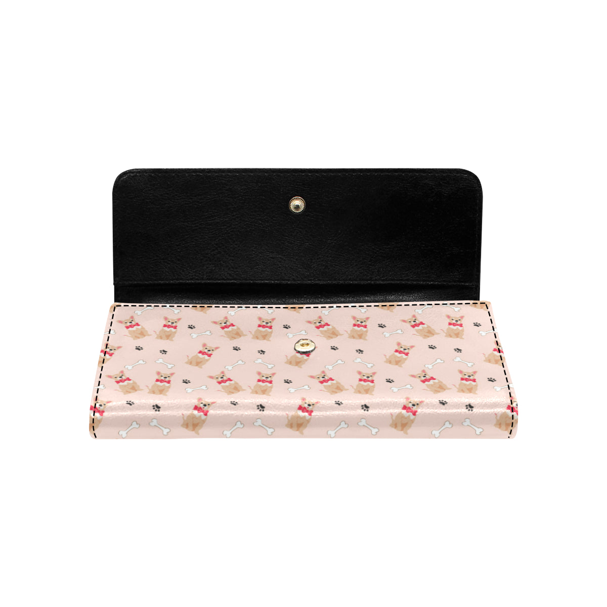 Chihuahua Pattern Print Design 04 Women's Trifold Wallet