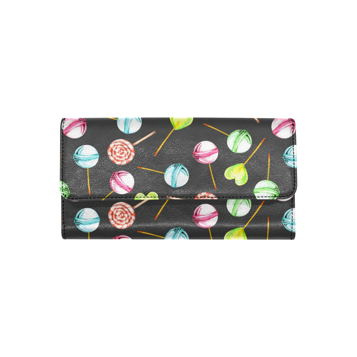 Lollipop Pattern Print Design LL02 Women's Trifold Wallet