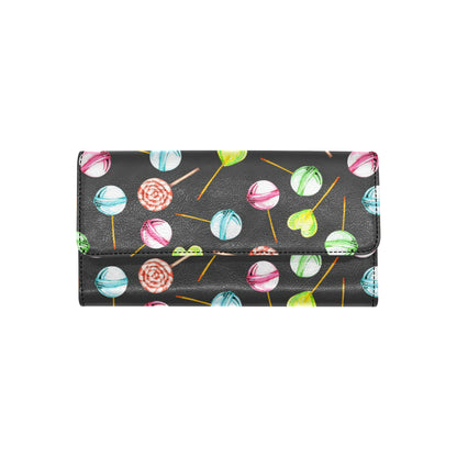 Lollipop Pattern Print Design LL02 Women's Trifold Wallet