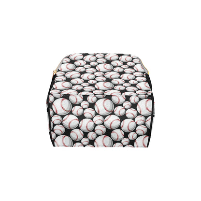Baseball Black Background Diaper Bag Backpack