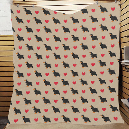 Cocker Pattern Print Design 02 Premium Quilt
