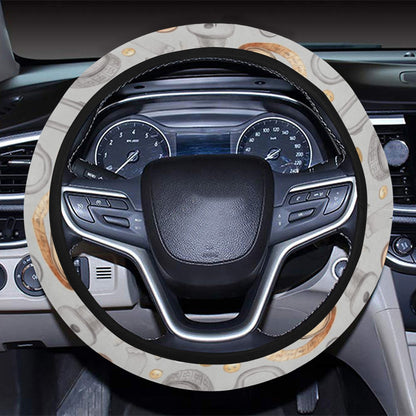 Sewing Equipment Print Design LKS302 Steering Wheel Cover with Elastic Edge