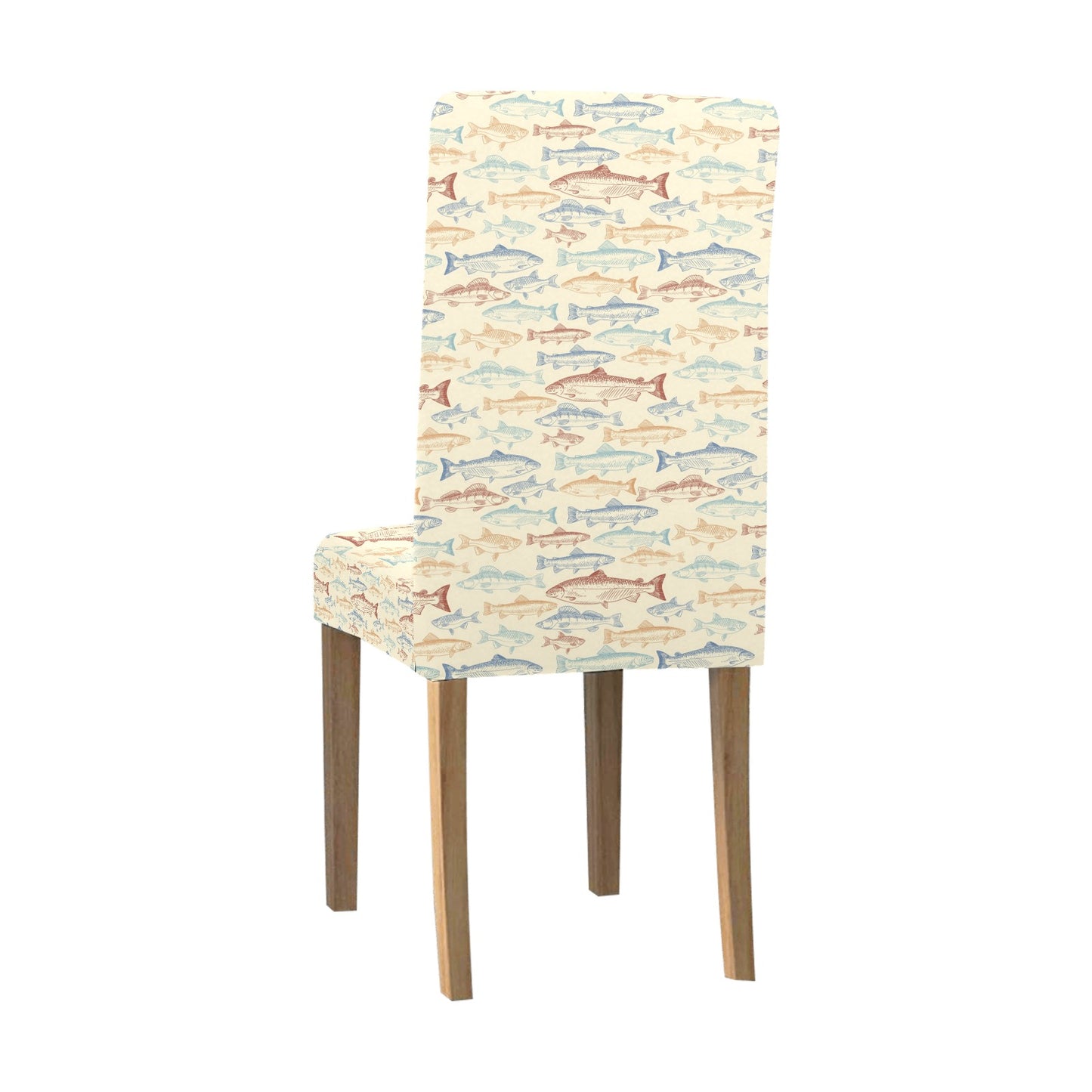 Salmon Fish Print Design LKS302 Dining Chair Slipcover