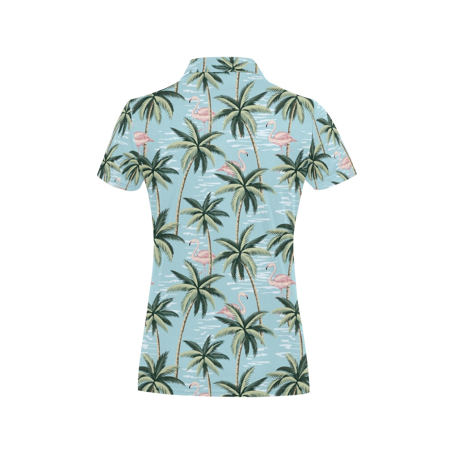 Palm Tree Pattern Print Design PT05 Women's Polo Shirt
